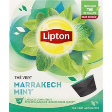 Lipton Lipton The Vert Marrakech En Capsule Pour Nespresso Et Dolce Gusto 33g 12 Capsules 33g Pas Cher A Prix Auchan