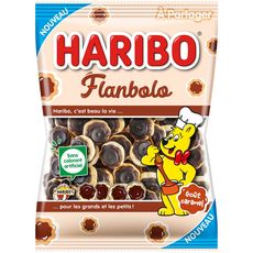 HARIBO Flanbolo goût caramel sans colorant artificiel 200g