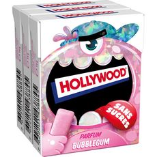 HOLLYWOOD Chewing-gum au bubblegum sans sucres 3x10 dragées
