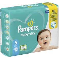 Pampers Pampers Baby Dry Couches Taille 5 11 A 16kg X40 40 Couches Pas Cher A Prix Auchan