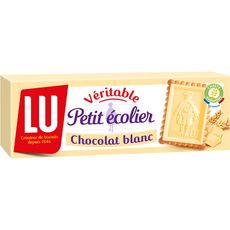PETIT ECOLIER Biscuits avec tablette de chocolat blanc 12 biscuits 150g