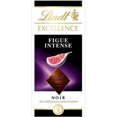 LINDT Excellence Tablette de chocolat noir de dégustation figue intense 100g