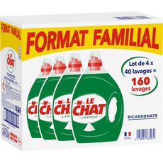 Le Chat Lessive Liquide Au Bicarbonate Format Familial 160 Lavages 4x2l Pas Cher A Prix Auchan