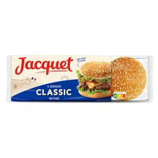 JACQUET Pain spécial burger classic nature sans huile de palme 6 pains 330g
