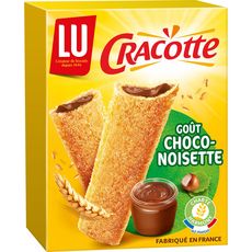CRACOTTE Tartines croustillantes fourrées goût chocolat noisette 216g