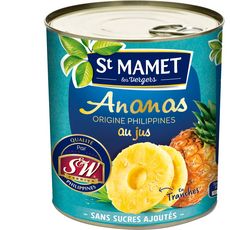ST MAMET Ananas en tranches au sirop origine Philippines 570g