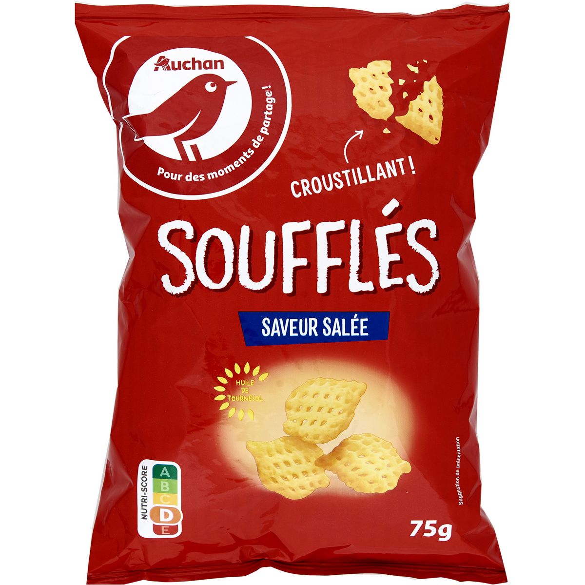 Auchan Biscuits Souffles Aperitifs Saveur Salee 75g Pas Cher A Prix Auchan