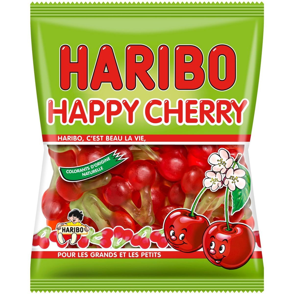 Cerise HAPPY CHERRY, happy cherry Haribo, Cerise bonbon haribo