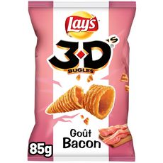 LAY'S 3D's biscuits bugles goût bacon 85g