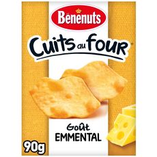 BENENUTS Cuits au four crackers fins et croustillants goût emmental 90g
