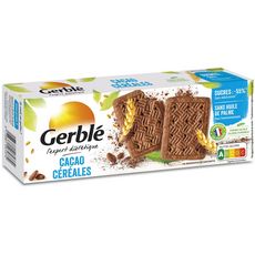 GERBLE Biscuits au cacao et aux céréales sachets fraîcheur 4 sachets 160g