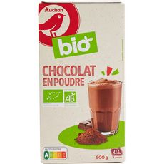 Auchan Bio Chocolat En Poudre Preparation Pour Boisson 500g Pas Cher A Prix Auchan