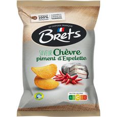 BRETS Chips ondulées saveur chèvre et piment d'Espelette 125g