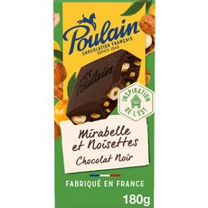 POULAIN Tablette de chocolat noir aux mirabelles et noisettes 1 pièce 180g