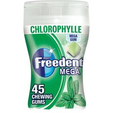 FREEDENT Chewing-gums méga box sans sucres chlorophylle 45 dragées 103g