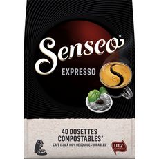 SENSEO Dosettes de café expresso compostables 40 dosettes 277g