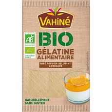 VAHINE Gélatine alimentaire bio 6 feuilles 10g