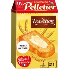 PELLETIER Biscottes tradition 2 sachets 285g