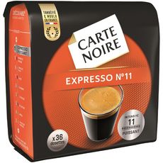 CARTE NOIRE Dosettes de café expresso n°11 compatibles Senseo 36 dosettes 250g