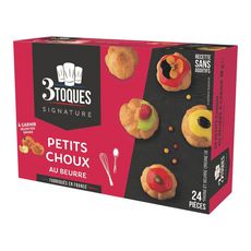 3 TOQUES Petits choux au beurre 24 choux 58g