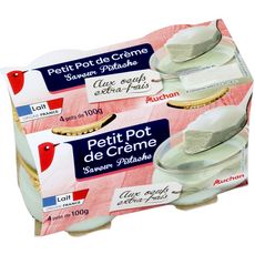 AUCHAN Crème dessert pistache 4x100g
