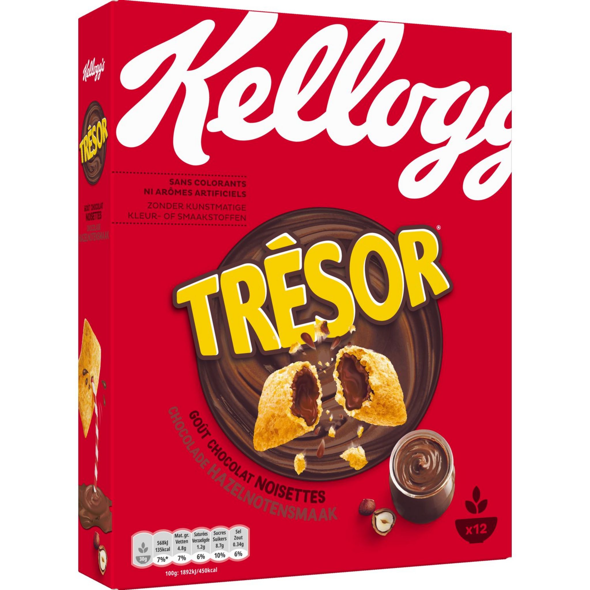 KELLOGG'S : Trésor - Céréales fourrées aux 3 chocolats - chronodrive