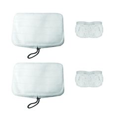 POLTI Kit de 2 serpillières et 2 bonnettes PAEU0307 - Blanc