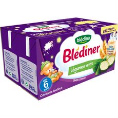 Bledina Blediner Brique Cereales Lactees Legumes Verts Des 6 Mois 4x250ml Pas Cher A Prix Auchan