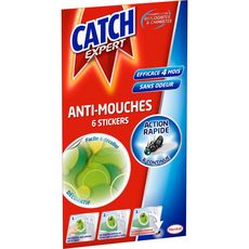 CATCH Catch Stickers anti-mouches facile à décoller x6 efficace 4x4 mois 6 stickers