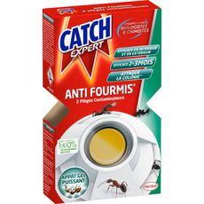 CATCH Catch Pièges contaminateurs à l'appât gel puissant anti-fourmis x2 efficace 2x3 mois 2 pièges
