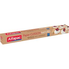 ALFAPAC Papier cuisson naturel anti-adhérent large 10m 1 rouleau