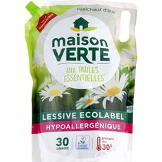 Maison Verte Lessive Liquide Aux Huiles Essentielles Fraicheur D Ete 30 Lavages 1 8l Pas Cher A Prix Auchan