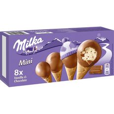 MILKA Milka Mini cône glacé milka 140g 8 pièces 140g