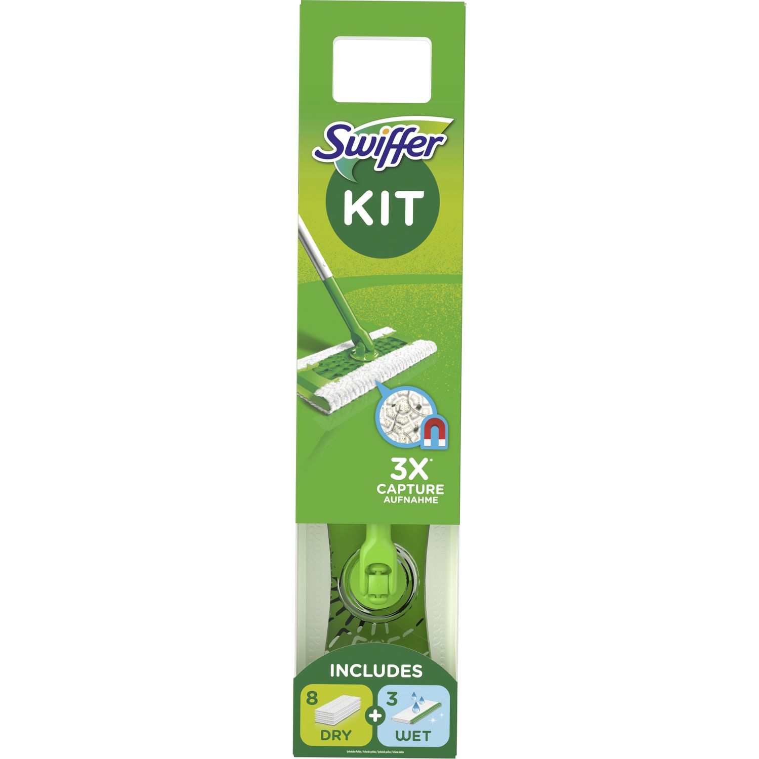 Promo Swiffer attrape-poussière balai kit wejet chez Auchan