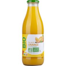 Auchan Bio Pur Jus D Orange Bouteille Verre 1l Pas Cher A Prix Auchan