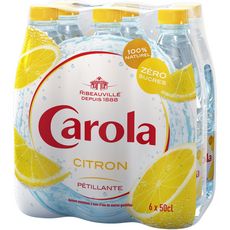 CAROLA Eau pétillante aromatisée au citron bouteilles 6x50cl