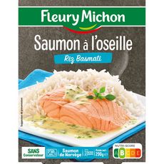 FLEURY MICHON Saumon de l'Atlantique à l'oseille et panaché de riz sans couverts 1 portion 290g