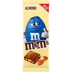 M&M'S Tablette de chocolat au lait et amandes 165g