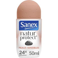 SANEX Natur protetc Déodorant bille femme 24h peaux sensibles à la pierre d'alun 50ml