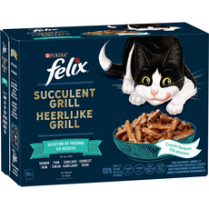 Felix Sachet Repas Succulent Grill Poisson Pour Chat 12x80g Pas Cher A Prix Auchan