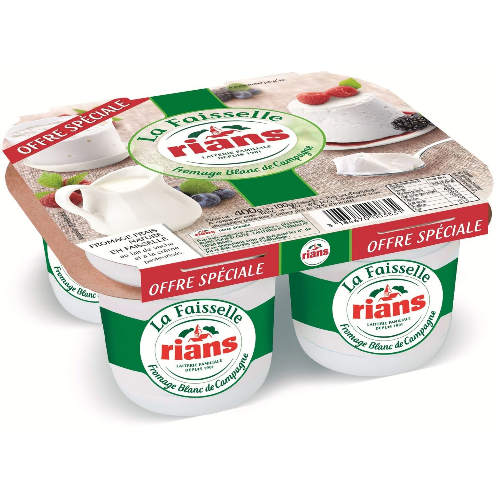 Livraison à domicile Promotion Rians Faisselle Nature, 1kg