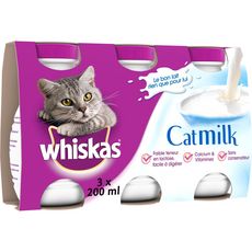 Whiskas Cat Milk Bouteilles Lait Pour Chat 3x0ml Pas Cher A Prix Auchan