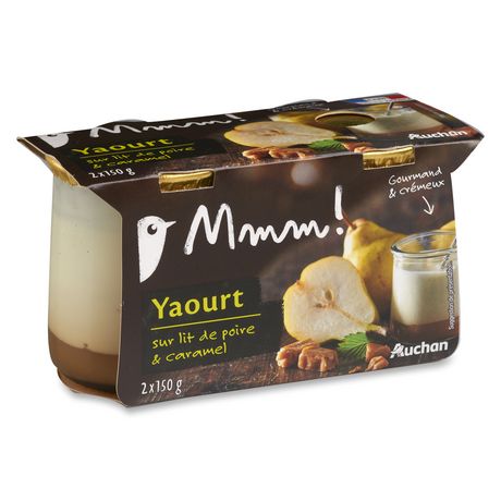 Mmm! yaourt sur lit de poire caramel 2x150g