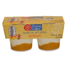 FERME COLLET Collet yaourt brassé à la mangue 2x150g 2x150g 2x150g