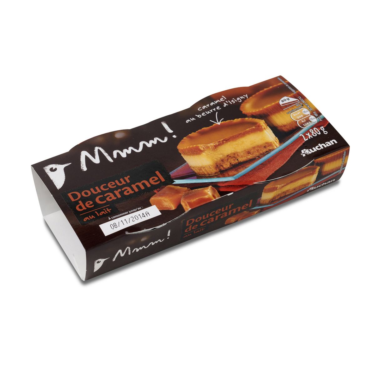 AUCHAN MMM! AUCHAN Mmm ! Tarte au caramel au lait 2x80g 2x80g