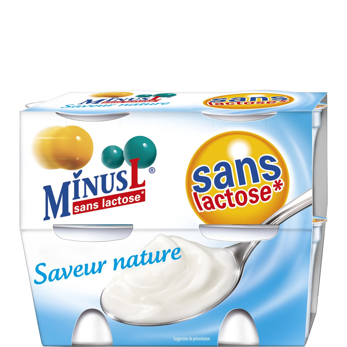 Minus Minusl Yaourt Saveur Nature Sans Lactose 4x125g 4x125g 500g Pas Cher A Prix Auchan