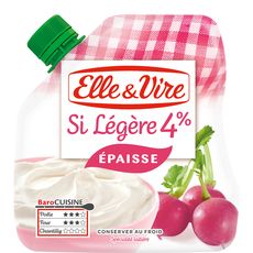 ELLE ET VIRE Elle & Vire crème fraîche épaisse légère 4%mg -322g
