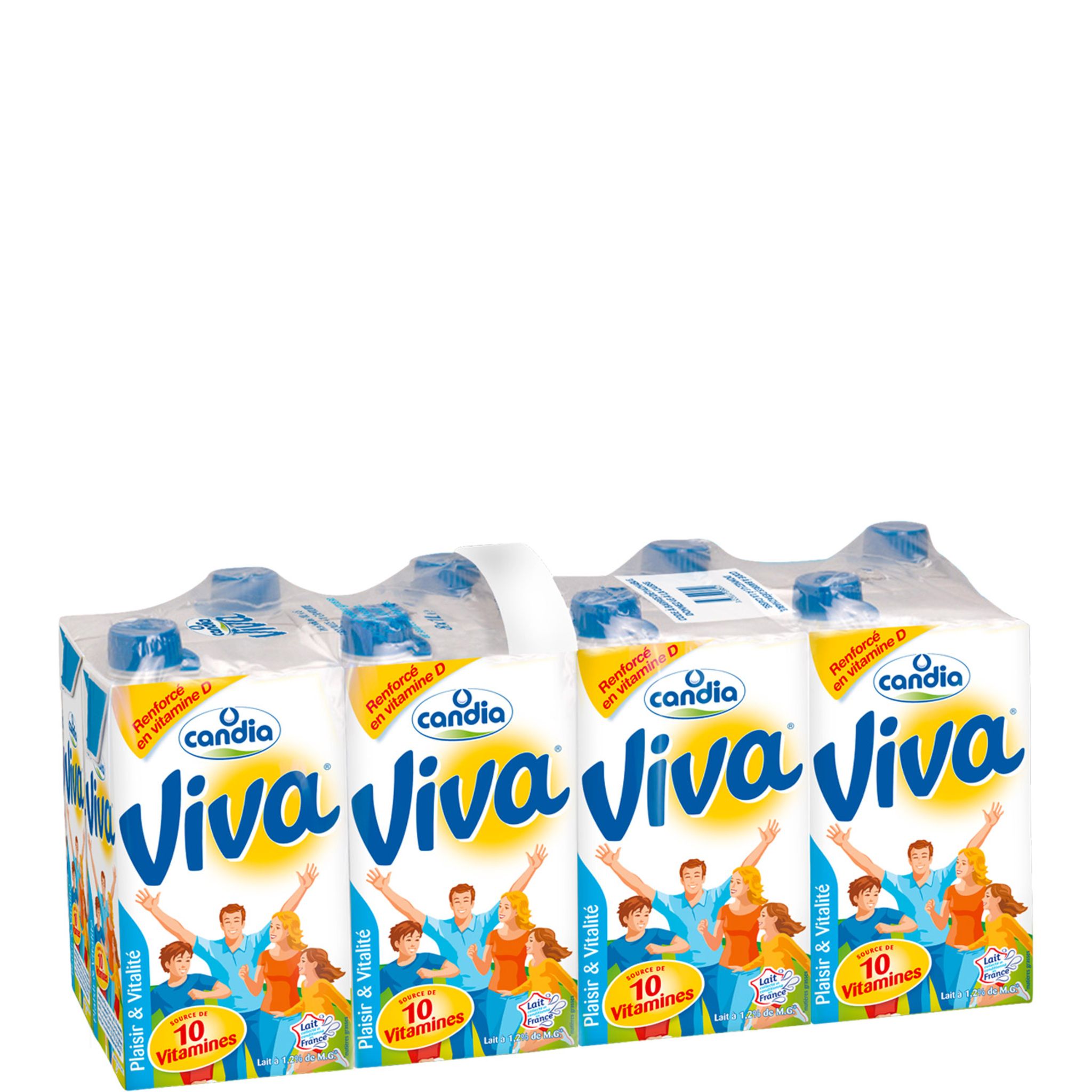 CANDIA Candia Viva lait uht vitaminé brique 8x1l pas cher 