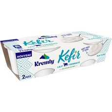 Kremly Kefir Yaourt Au Lait Fermente Nature 2x150g Pas Cher A Prix Auchan