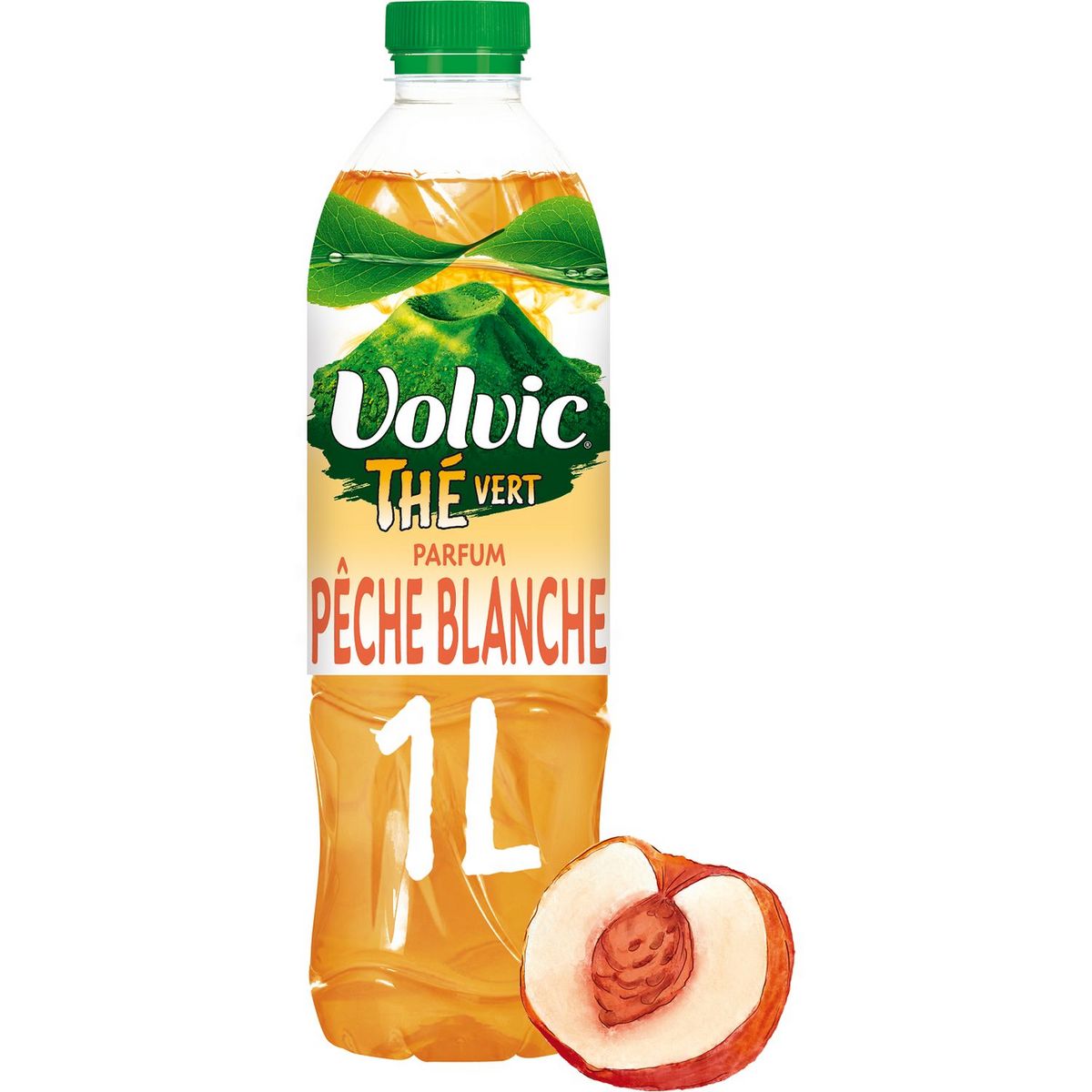 Volvic Eau Infusee Au The Vert Aromatisee Peche Blanche 1l Pas Cher A Prix Auchan